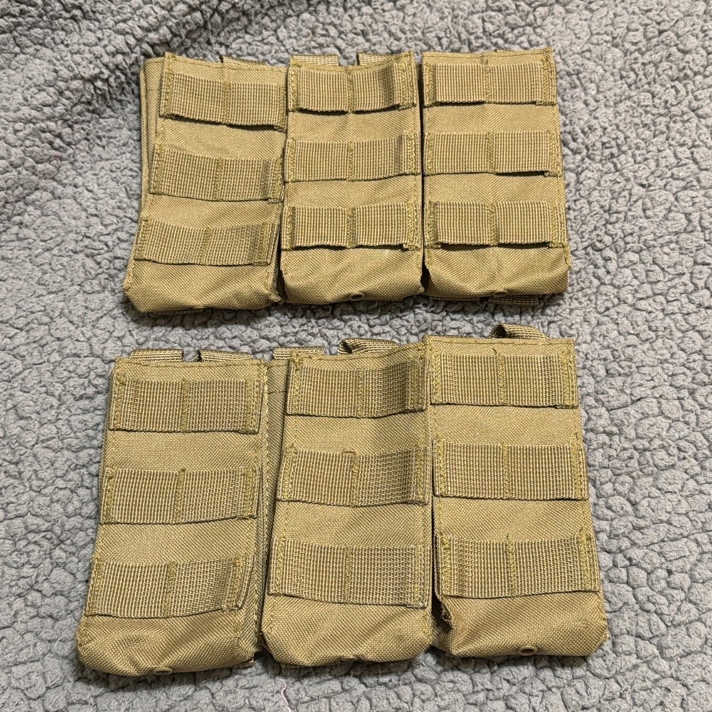 2 VISM NcSTAR CVAR3MP2928T Triple Mag Magazine Pouch Tan MOLLE